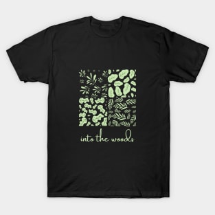 Into the Woods - Green Leaf Patterns Three T-Shirt